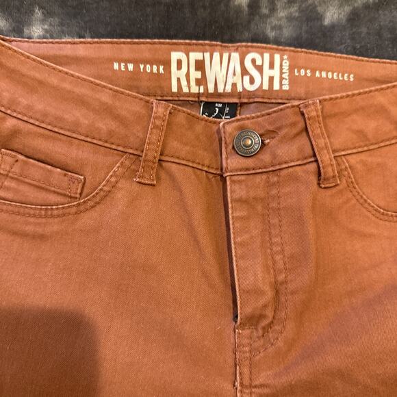 REWASH Brand Jeans, Woman’s Skinny, Rust Brown, Size 25/1 - Picture 2 of 7